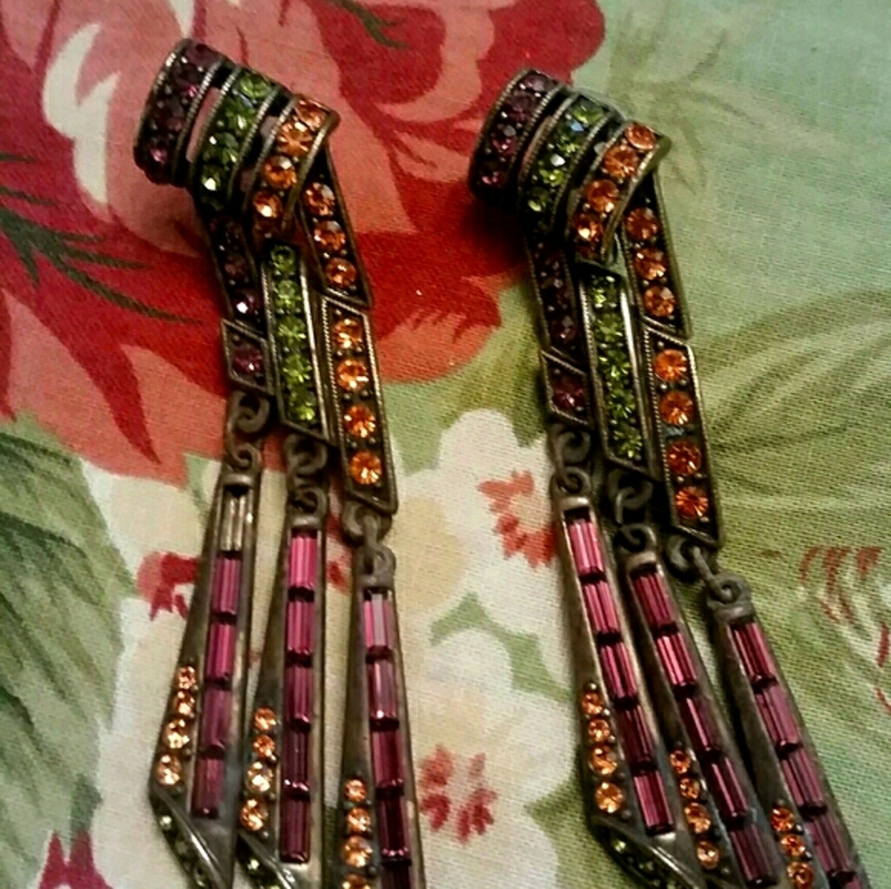 Heidi Daus dangling, drop, chandelier earrings